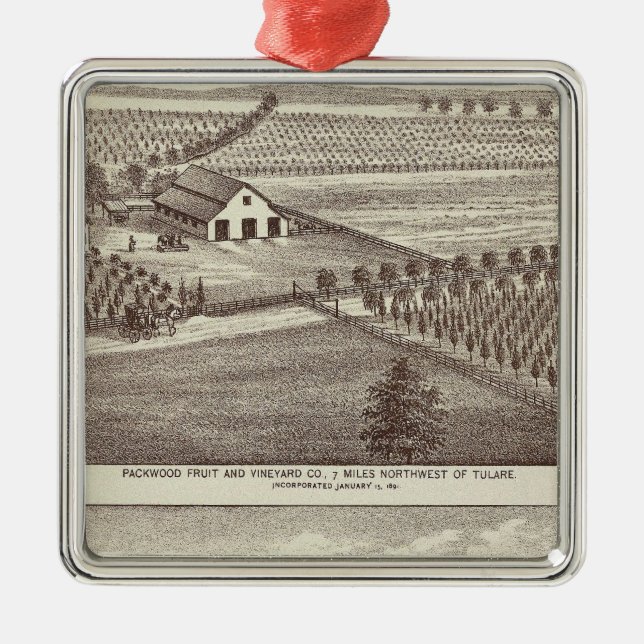 Tulare farms metal tree decoration (Front)