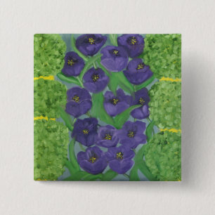 Tulip and Boxwood 15 Cm Square Badge