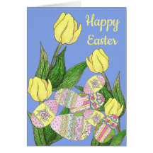 tulip and easter eggs