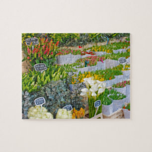 Tulip and Flower Market in Amsterdam Jigsaw Puzzle