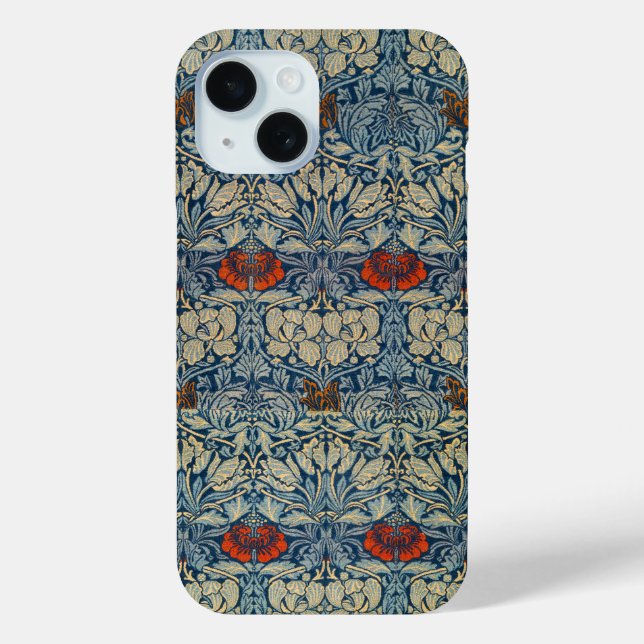 Tulip and Rose Date, Design 1876 William Morris Case-Mate iPhone Case (Back)
