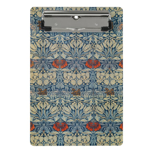 Tulip and Rose Date, Design 1876 William Morris Mini Clipboard (Front)