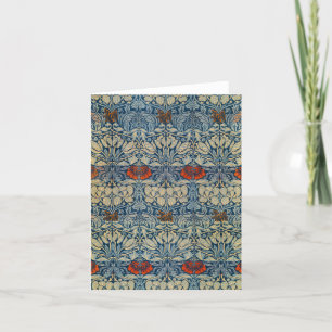 Tulip and Rose Date, Design 1876 William Morris Thank You Card