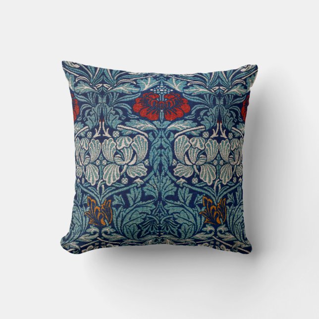 Tulip and Rose, William Morris Cushion (Front)