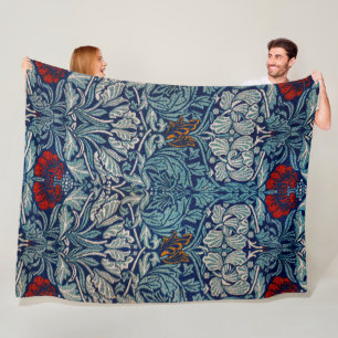 Tulip and Rose, William Morris Fleece Blanket