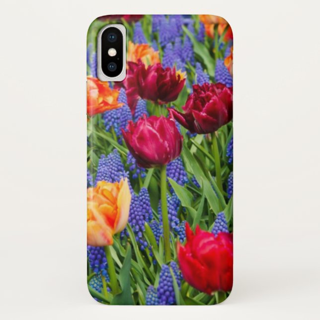 Tulip and Wildflower design Case-Mate iPhone Case (Back)