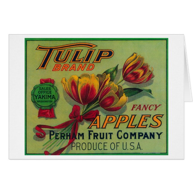 Tulip Apple Crate LabelYakima, WA (Front Horizontal)