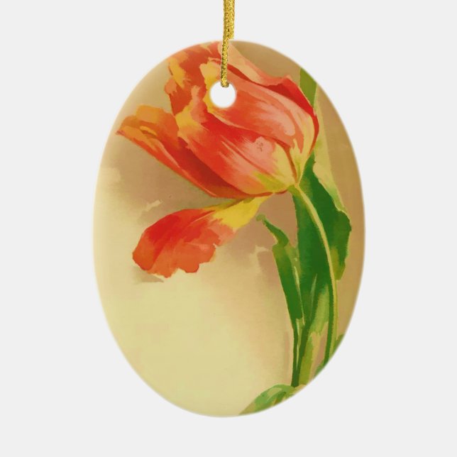 Tulip Art by Catherine Klein Ornament (Front)