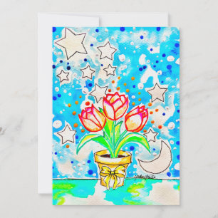 Tulip Art Invitation