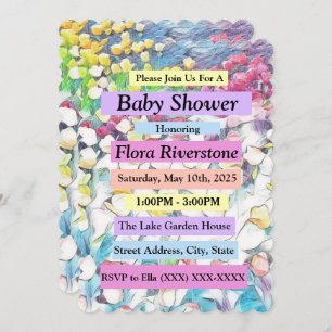 Tulip Baby Shower Invitation (Floating Effect)