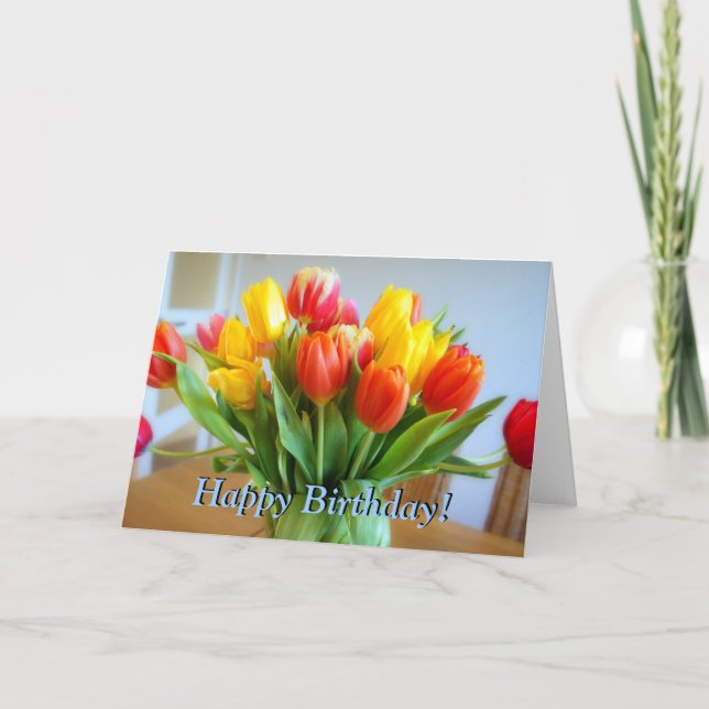 Tulip Birthday Card (Front)