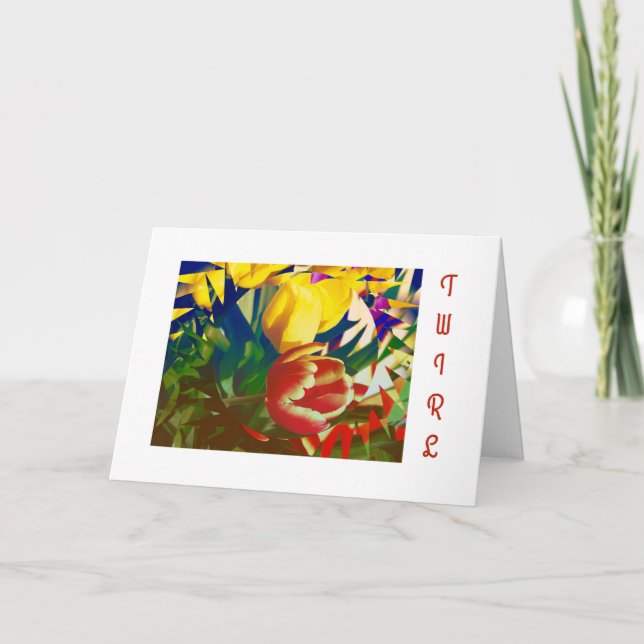 Tulip Birthday Card (Front)