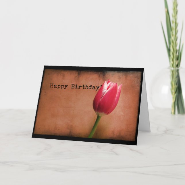 Tulip Birthday Card (Front)