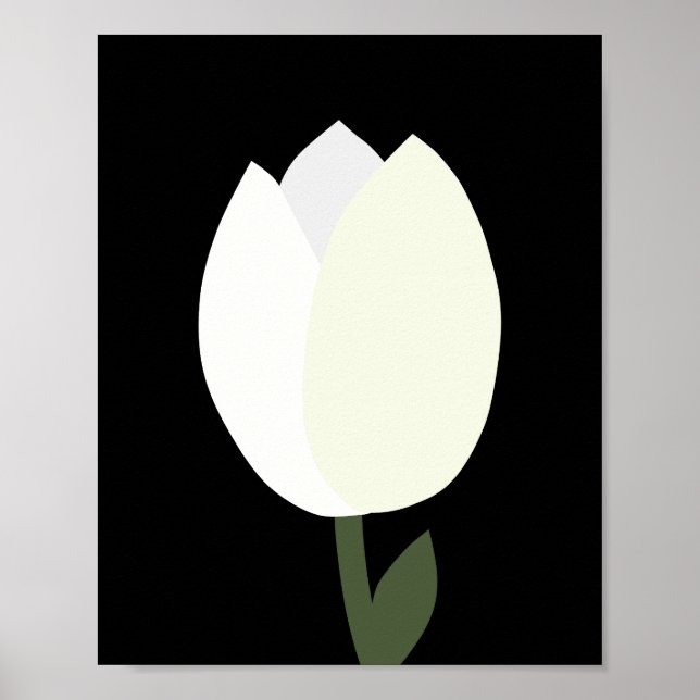 Tulip Black And White Poster (Front)
