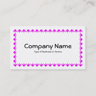 Tulip Border 3d - Magenta on White Business Card