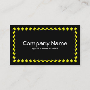 Tulip Border 3d - Yellow on Black Business Card
