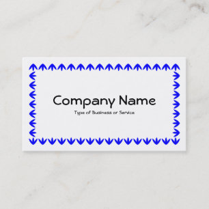 Tulip Border - Blue on White Business Card