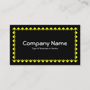 Tulip Border - Yellow on Black Business Card