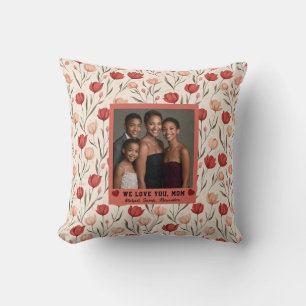 Tulip Bouquet GrandMom StepMom Birthday Accent Cushion