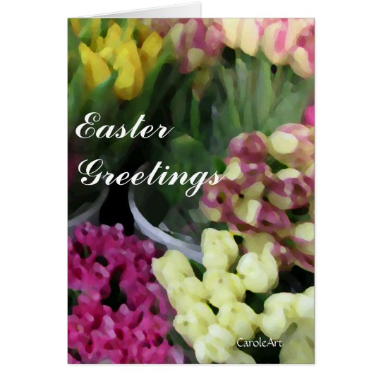 Tulip Bouquets Easter card