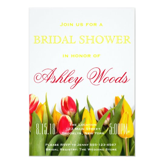 Tulip Bridal Shower Card