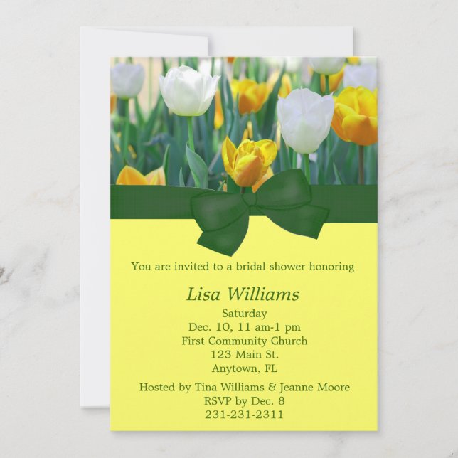 Tulip Bridal Shower Invitation (Front)