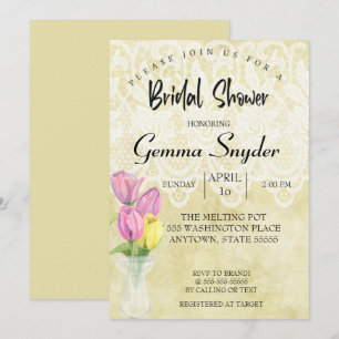 TULIP Bridal Shower invitation, Tulips wedding Invitation
