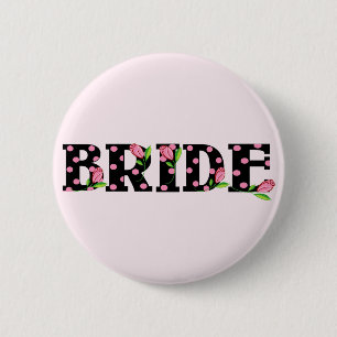 Tulip BRIDE 6 Cm Round Badge