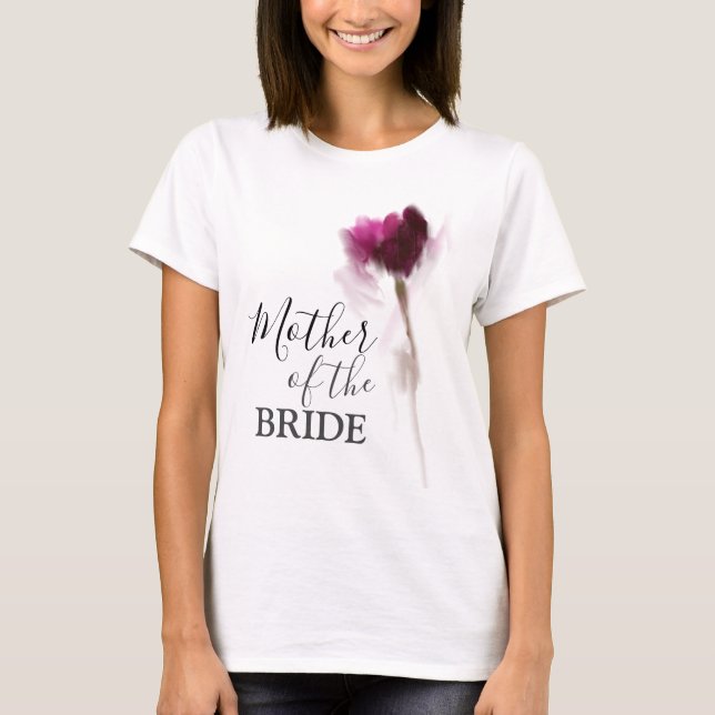 Tulip burgundy Floral mother of the bride T-Shirt (Front)