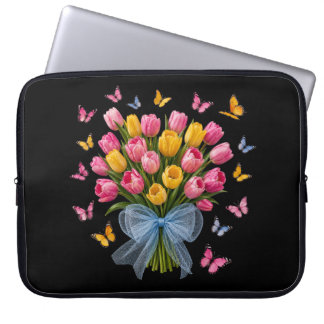 Tulip & Butterflies Elegance Laptop Case