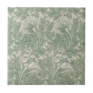 Tulip by William Morris, Vintage Floral Art Tile