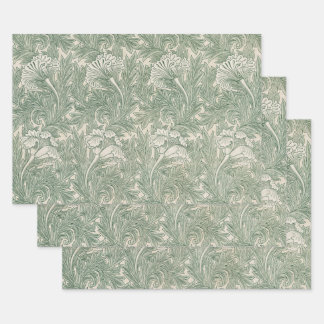Tulip by William Morris, Vintage Floral Art Wrapping Paper Sheet