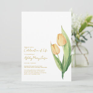 Tulip Celebration of Life Funeral Invitation