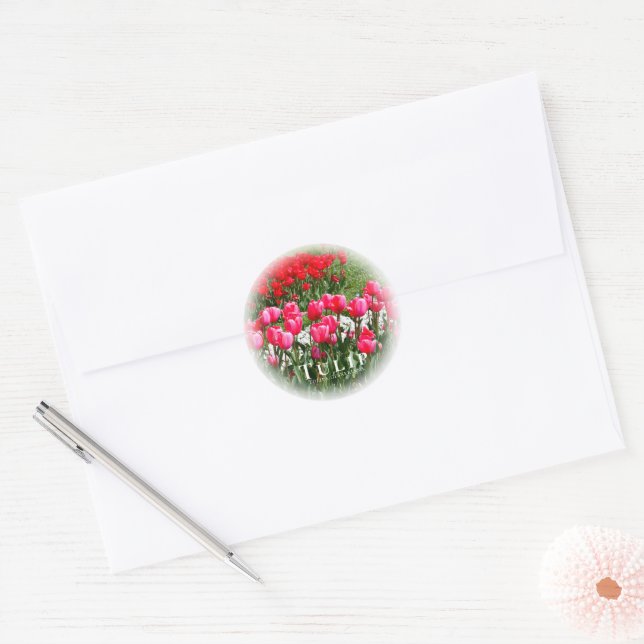 Tulip Classic Round Sticker (Envelope)