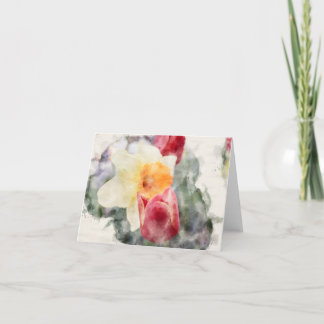 Tulip Daffodil Thank You Card