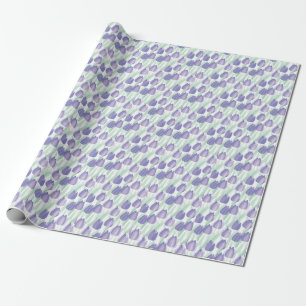 Tulip design: pale violet floral. wrapping paper