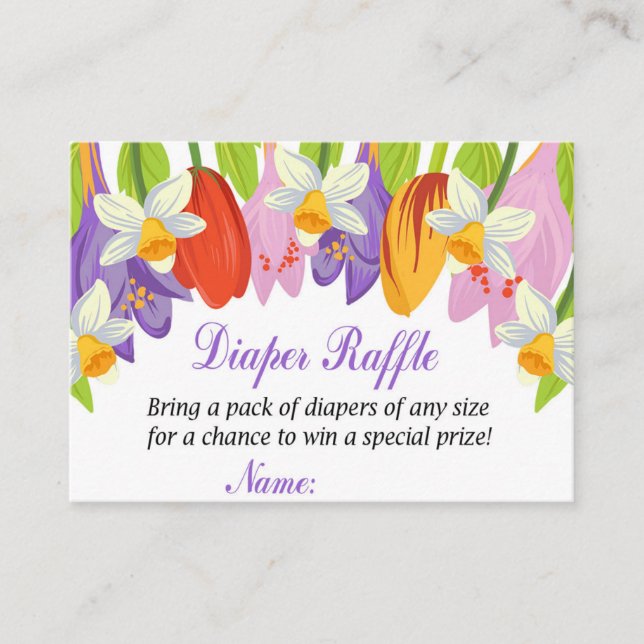 Tulip Diaper Raffle Tickets (Front)