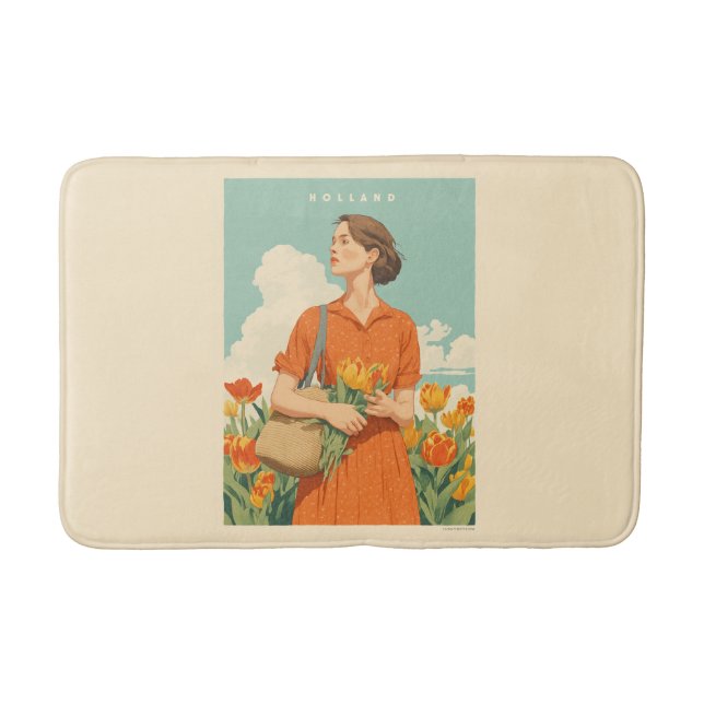 Tulip Dreams in Holland Bath Mat (Front)