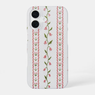 Tulip embroidered texture iPhone 16 case