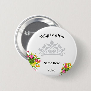 Tulip Festival Button Pin