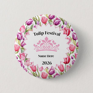 Tulip Festival Royalty Button Pin