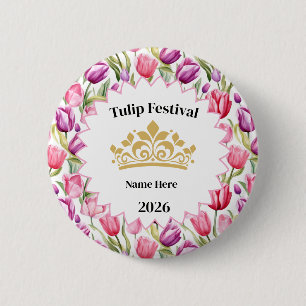 Tulip Festival Royalty Button Pin