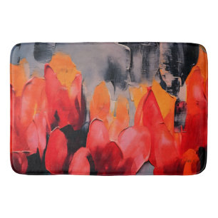 Tulip Field – Abstract Floral Intensity Bath Mat