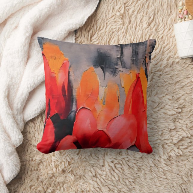 Tulip Field – Abstract Floral Intensity Cushion (Blanket)