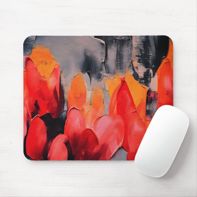 Tulip Field – Abstract Floral Intensity Mouse Mat (With Mouse)