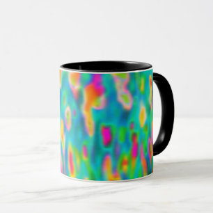 Tulip Field Floral Abstract Neon Dopamine Colour Mug