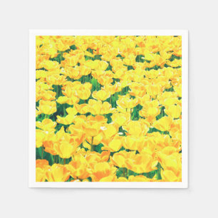 Tulip field - golden yellow napkin