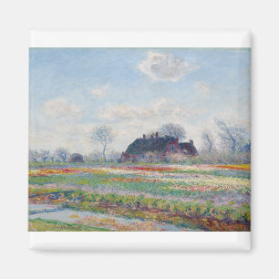 Tulip Fields at Sassenheim by Claude Monet Magnet
