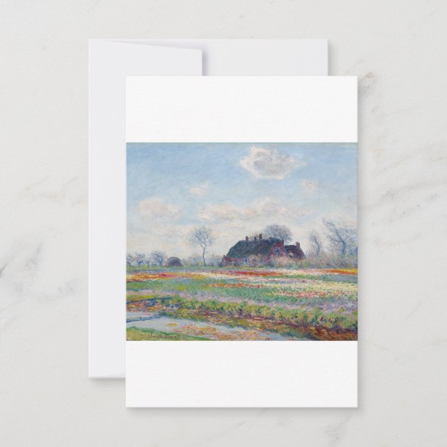 Tulip Fields at Sassenheim by Claude Monet Thank You Card (Front)