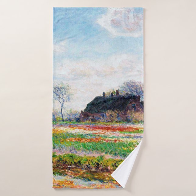 Tulip Fields in the Netherlands, Monet Bath Towel (Bath Towel)